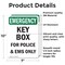 Signmission Key Box For Police And EMS Only, 7 in W x Rectangle, Vinyl Decal OS-2PACK-EM-D-710-V-10458 - alternate 3